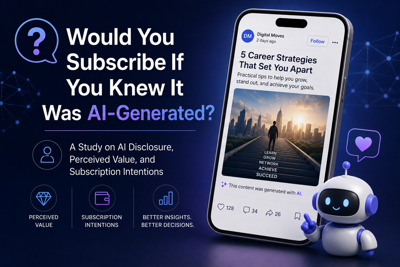 Would You Subscribe If You Knew It Was AI-Generated? A Study on AI Disclosure, Perceived Value, and Subscription Intentions