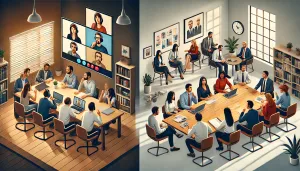 Virtuelle Meetings vs. Physische Meetings:                                          
Eine vergleichende Studie über die Unterschiede im Gruppenverhalten von virtuellen zu physischen Team Meetings